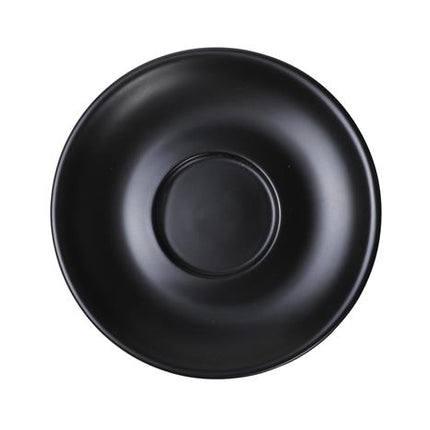 APS Cafe Latte schotel zwart 15,2 cm - porseleinen onderschotel voor lattekoppen