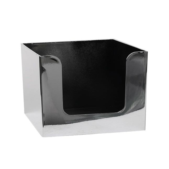 APS servethouder chroomlook 14 x 14 x 10 cm - servettendispenser voor tafel en bar