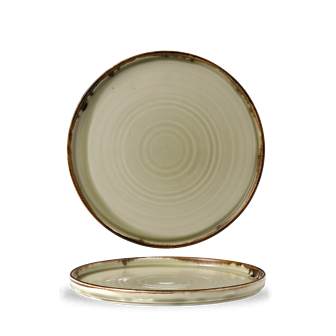 Dudson Harvest Linen bord met opstaande rand 26 cm – linnen porseleinen bord voor restaurants