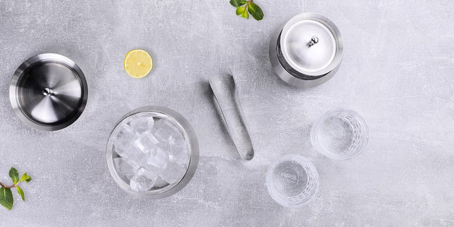 Ice bucket with lid 11x7 cm