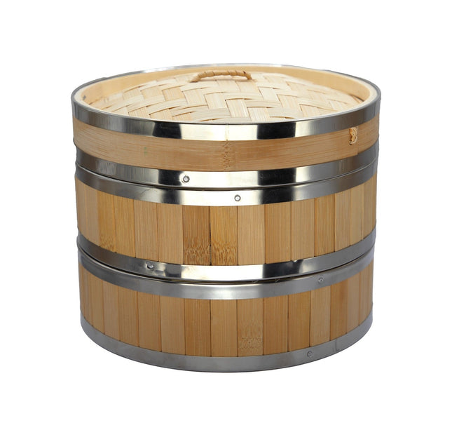 Bamboo Steamer 2 Baskets + 1 Lid Ø20cm H16,8cm