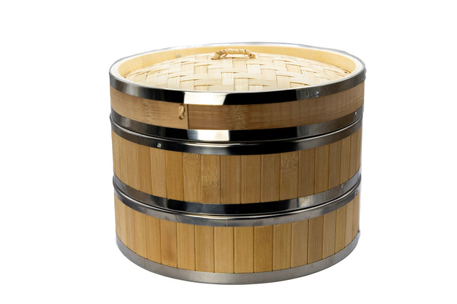 Bamboo Steamer 2 Baskets + 1 Lid Ø25,4cm H16,8cm