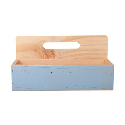 APS houten serveerblad verweerd blauw 27 cm - presentatieblad voor de horeca