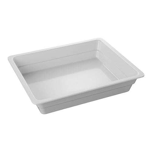 EMGA GN bak melamine 1/2 GN 65 mm wit – diepe halve witte GN bak voor buffetten