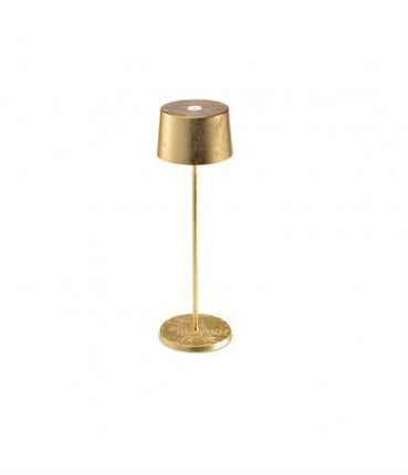 APS Olivia PRO tafellamp goud met LED-dimmer - oplaadbare tafellamp voor restaurants