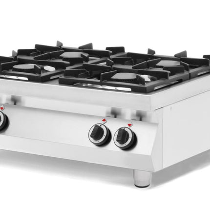 Hendi gasfornuis 4 pits tafelmodel – Kitchen Line kookplaat voor keuken en foodtruck