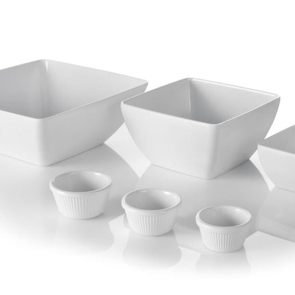 Hendi bakje vierkant melamine 270x270x105 mm – grote buffetschaal voor catering en restaurant