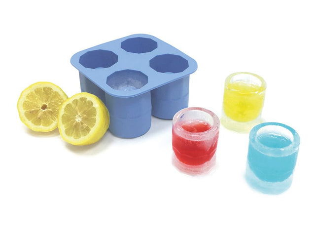 IJsblokjesvorm4 ice shots glazen silicone 1/box