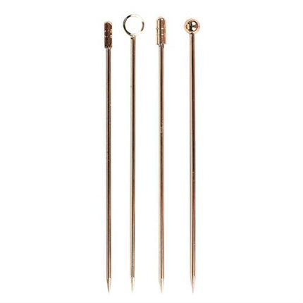 47 Ronin cocktailprikkers goud 105 mm set van 4 – gouden garnituurprikkers voor cocktails