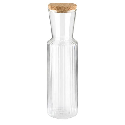 Glass Carafe -Lines- Ø 8 cm, h: 27 cm, 0,9 ltr.