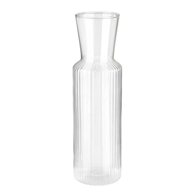 Glass Carafe -Lines- Ø 8 cm, h: 27 cm, 0,9 ltr.