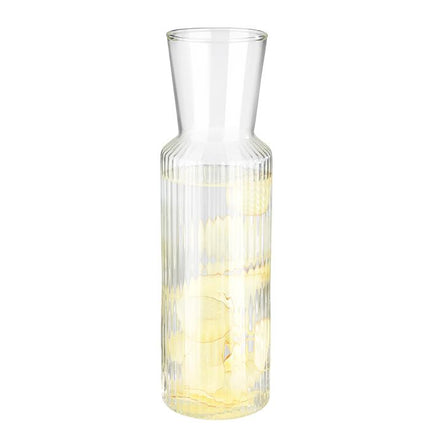 Glass Carafe -Lines- Ø 8 cm, h: 27 cm, 0,9 ltr.