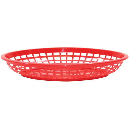 Tablecraft Jumbo ovaal mandje rood – groot kunststof serveermandje voor friet en snacks in de horeca