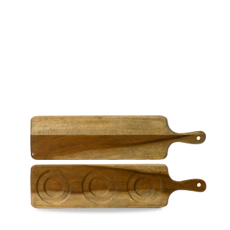 Wood Medium Rectangular Handled Board 46.9 x 12 cm 4/box
