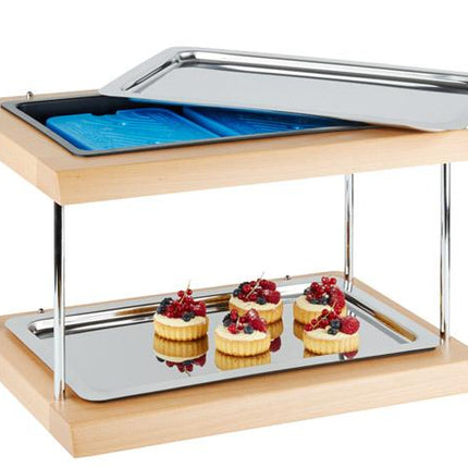 APS gekoelde buffetdisplay Doppeldecker – tweelaags koelvitrine voor buffet en catering