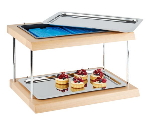 APS gekoelde buffetdisplay Doppeldecker – tweelaags koelvitrine voor buffet en catering