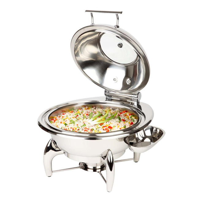 APS ronde chafing dish met afneembare hydraulische deksel – warmhoudschaal voor buffet