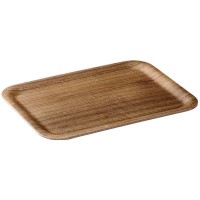 Non-slip Tray Teak Rectangular Small 1/box