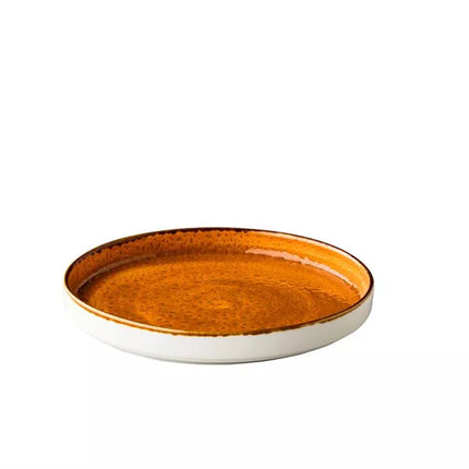 Jersey bord opstaande rand stapelbaar oranje 20,5 cm 6/box