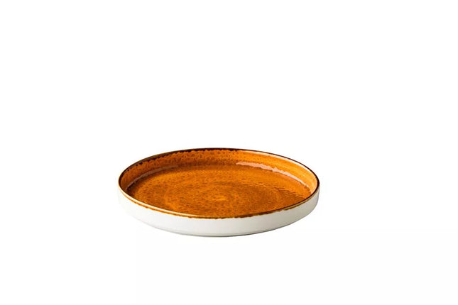 Jersey bord opstaande rand stapelbaar oranje 20,5 cm 6/box