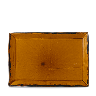 Dudson Harvest Brown rechthoekige serveerschaal 28x19 cm – bruin porselein voor de horeca