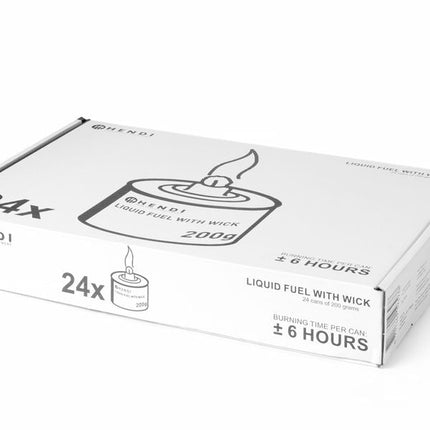 Hendi brandcel met lont 6 uur – voordeelverpakking voor chafing dish in restaurants