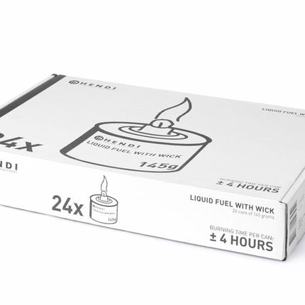 Hendi brandcel met lont 4 uur – grootverpakking voor warmhouden van buffetgerechten