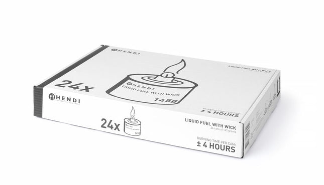 Chafing dish fuel with wick 4 hoursHendi 24/set