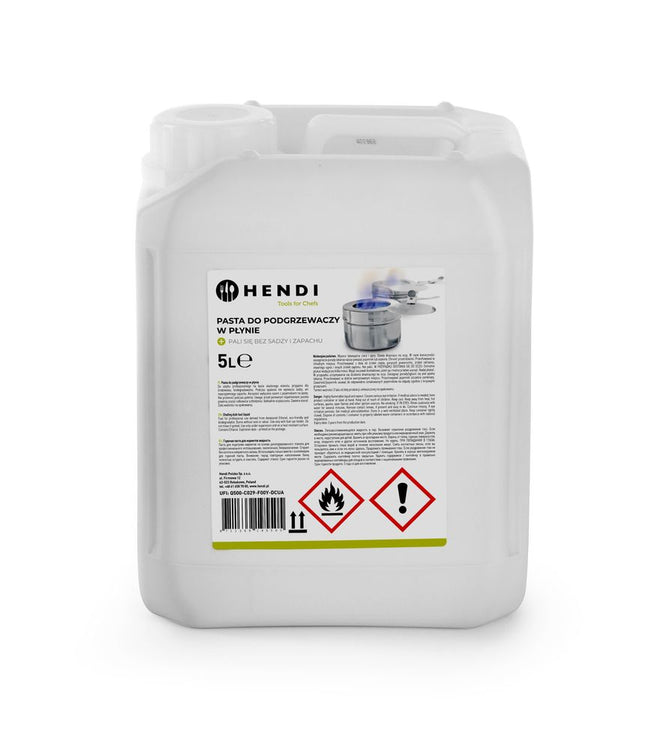 Chafing dish fuel paste - 5 litre ethanol 1/box