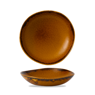 Dudson Harvest Brown ronde kom 25,3 cm – bruine porseleinen ronde kom voor de horeca