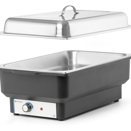 Hendi elektrische chafing dish 9 l – GN 1/1 warmhoudschaal met deksel voor buffetten