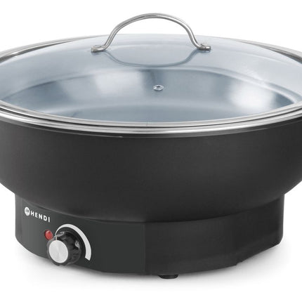 Hendi chafing dish elektrisch rond 6,8 liter Tesino – ronde buffetwarmhouder 230V