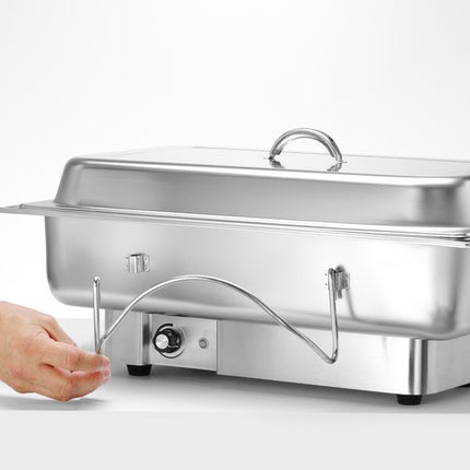 Hendi elektrische chafing dish RVS 9 l – GN 1/1 warmhouder voor hotels en restaurants
