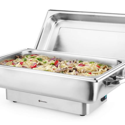 Hendi Pollina chafing dish – roestvrijstalen warmhoudschaal voor buffet en catering