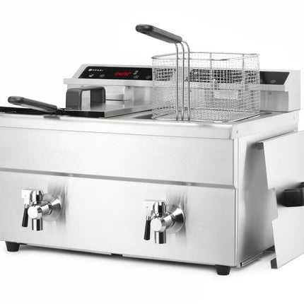 Inductie friteuse dubbel2x 8 ltr 2x 3500W Kitchen Line 1/box