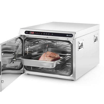 Hendi roestvrijstalen lagetemperatuuroven – voor sous-vide garen en warmhouden van vlees