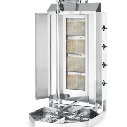 Hendi kebabgrill gas Profi Line – 470x550x1150 mm gyros- en shoarmagrill voor de horeca