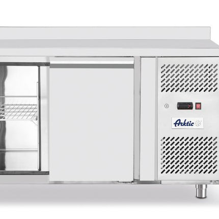 Hendi 2-deurs vrieswerkbank RVS – werkblad met diepvriesopslag voor restaurant en snackbar