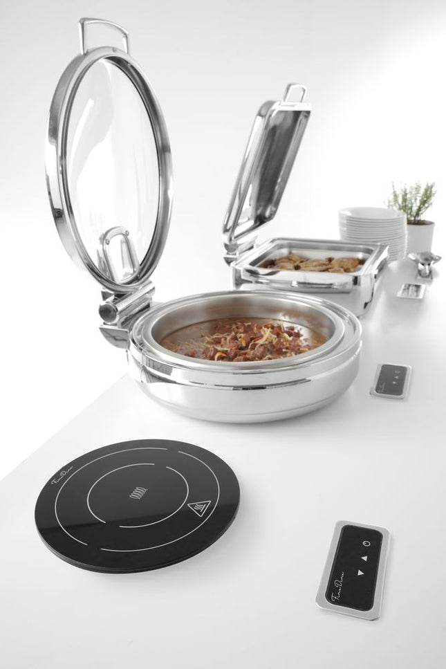 Inductie kookplaat 800Wvoor inbouw+chafing dish 245mm 1/box
