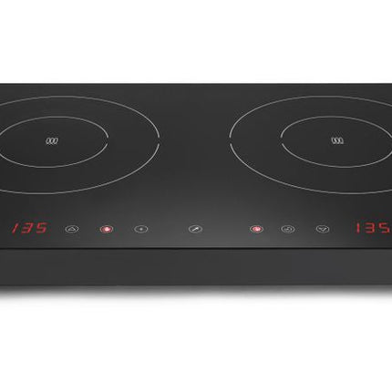 Hendi dubbele inductiekookplaat 2000W en 1500W Black Line voor horeca en catering