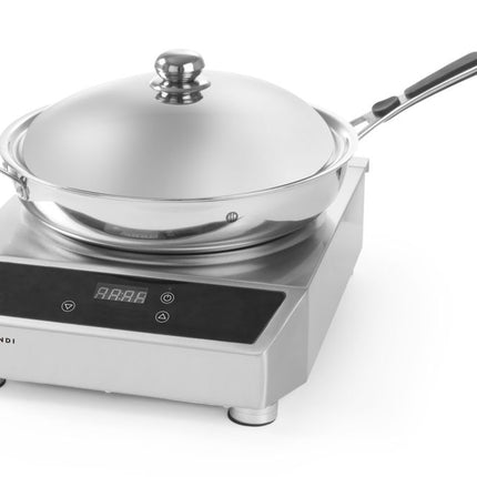 Inductiewok digitaal 3500Wmet Wokpan 3-ply 360x180 mm 1/box
