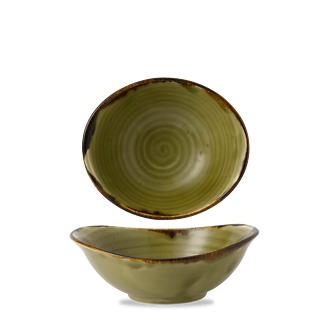 Dudson Harvest Green diepe kom 19,9x16,8 cm – groene porseleinen kom voor restaurants