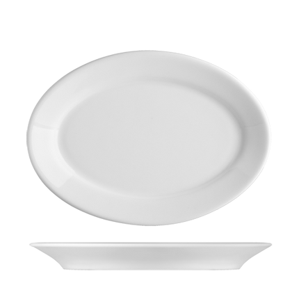 Benedikt Princip ovale schaal 32 cm – grote porseleinen serveerschaal voor restaurants