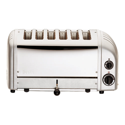 EMGA Dualit toaster met 6 sleuven – robuust broodrooster voor drukke ontbijtservice
