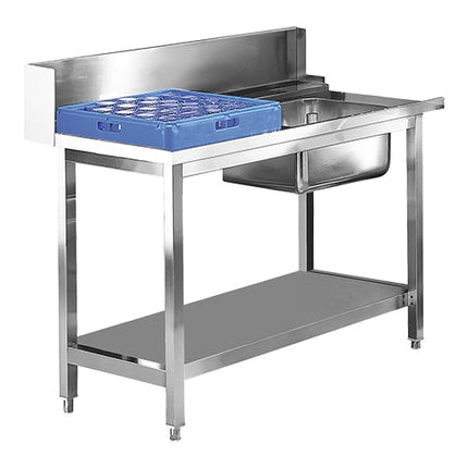 Voorspoeltafel 120 cm Links