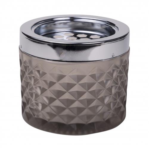 Windproof Ashtray Taupe With Chrome Cap 6/Box