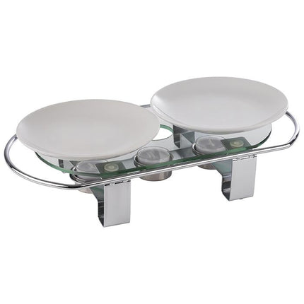 APS warmhouder met 3 theelichtjes – réchaud voor schalen op buffet en events