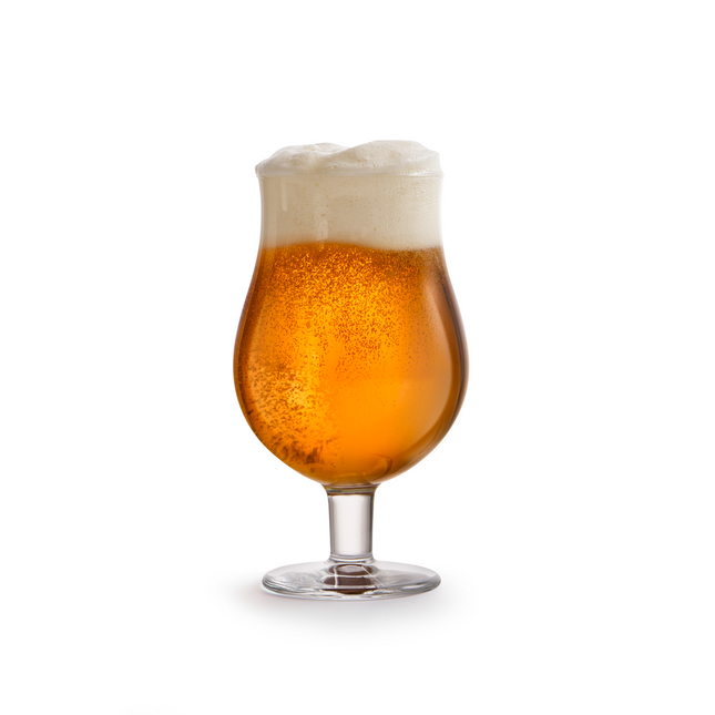 Onis Bruges 40 cl bierglas op voet met Belgisch bier – tulpvormige kelk, horeca bierglas