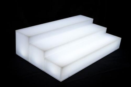 APS flessentrap 3 treden met LED - verlichte flessenpresentatie voor de bar