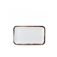 Dudson Harvest Natural organisch rechthoekig bord 27x16 cm – naturel porselein voor de horeca